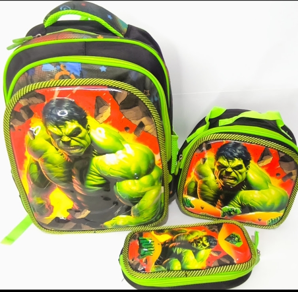 Kit Mochila Escolar Infantil  Incrivel Hulk